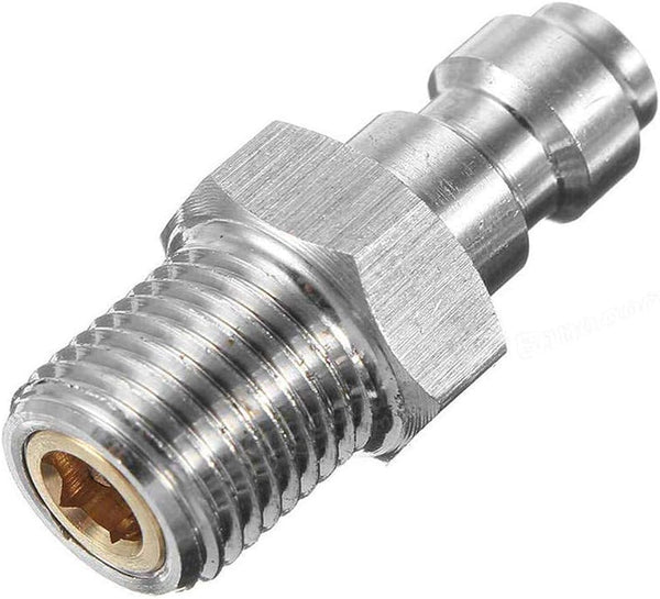 Universal 8mm Quick-Disconnect Plug Adapter 1/8" NPT Male Thread Paintball Fittings